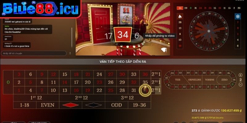 Roulette Blue88 Online - Game May Rủi Có Tỷ Lệ Thắng Hấp Dẫn 2 Loại cược hàng ba (Street Bet)